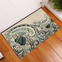 Aloha Hawaii Tapa Rubber Doormat Summer Green Hawaiian Ipu - Polynesian Pride