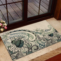 Aloha Hawaii Tapa Rubber Doormat Summer Green Hawaiian Ipu - Polynesian Pride