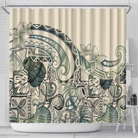 Aloha Hawaii Tapa Shower Curtain Summer Green Hawaiian Ipu LT7 - Polynesian Pride