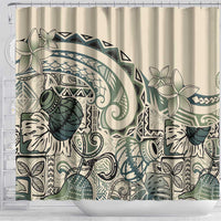 Aloha Hawaii Tapa Shower Curtain Summer Green Hawaiian Ipu LT7 - Polynesian Pride