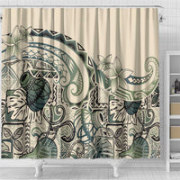 Aloha Hawaii Tapa Shower Curtain Summer Green Hawaiian Ipu LT7 - Polynesian Pride
