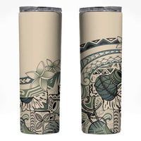 Aloha Hawaii Tapa Skinny Tumbler Summer Green Hawaiian Ipu - Polynesian Pride
