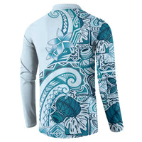 Aloha Hawaii Tapa Button Sweatshirt Cool Turquoise Hawaiian Ipu - Polynesian Pride