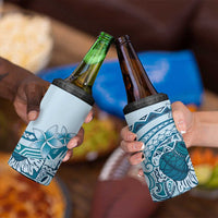Aloha Hawaii Tapa 4 in 1 Can Cooler Tumbler Cool Turquoise Hawaiian Ipu - Polynesian Pride