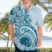 Aloha Hawaii Tapa Hawaiian Shirt Cool Turquoise Hawaiian Ipu - Polynesian Pride