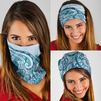 Aloha Hawaii Tapa Neck Gaiter Cool Turquoise Hawaiian Ipu - Polynesian Pride