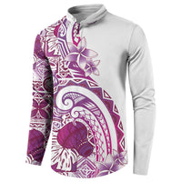 Aloha Hawaii Tapa Button Sweatshirt Vibrant Fuchsia Hawaiian Ipu - Polynesian Pride