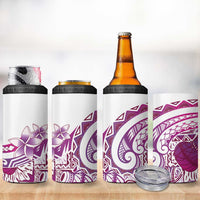 Aloha Hawaii Tapa 4 in 1 Can Cooler Tumbler Vibrant Fuchsia Hawaiian Ipu - Polynesian Pride