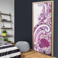 Aloha Hawaii Tapa Door Cover Vibrant Fuchsia Hawaiian Ipu - Polynesian Pride