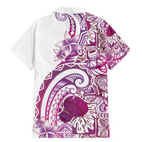 Aloha Hawaii Tapa Family Matching Mermaid Dress and Hawaiian Shirt Vibrant Fuchsia Hawaiian Ipu - Polynesian Pride