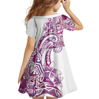 Aloha Hawaii Tapa Family Matching Off The Shoulder Long Sleeve Dress and Hawaiian Shirt Vibrant Fuchsia Hawaiian Ipu - Polynesian Pride