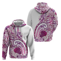 Aloha Hawaii Tapa Hoodie Vibrant Fuchsia Hawaiian Ipu - Polynesian Pride