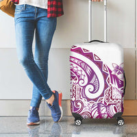 Aloha Hawaii Tapa Luggage Cover Vibrant Fuchsia Hawaiian Ipu - Polynesian Pride