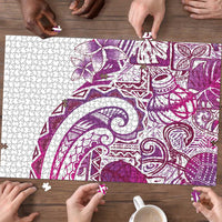 Aloha Hawaii Tapa Puzzle Vibrant Fuchsia Hawaiian Ipu - Polynesian Pride