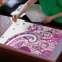 Aloha Hawaii Tapa Puzzle Vibrant Fuchsia Hawaiian Ipu - Polynesian Pride