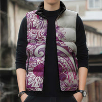 Aloha Hawaii Tapa Sleeveless Puffer Jacket Vibrant Fuchsia Hawaiian Ipu - Polynesian Pride