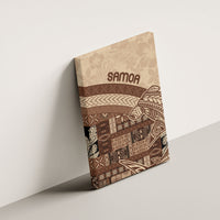 Samoa Mamanu Siapo Mocha Canvas Wall Art Tatau Malie