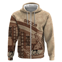 Samoa Mamanu Siapo Mocha Hoodie Tatau Malie