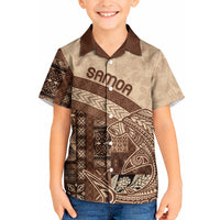 Samoa Mamanu Siapo Mocha Kid Hawaiian Shirt Tatau Malie