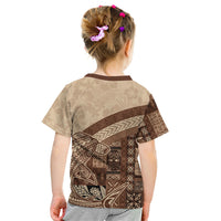 Samoa Mamanu Siapo Mocha Kid T Shirt Tatau Malie