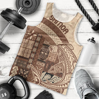 Samoa Mamanu Siapo Mocha Men Tank Top Tatau Malie
