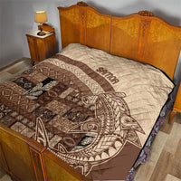 Samoa Mamanu Siapo Mocha Quilt Tatau Malie
