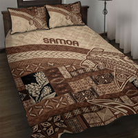 Samoa Mamanu Siapo Mocha Quilt Bed Set Tatau Malie