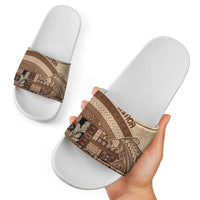 Samoa Mamanu Siapo Mocha Slide Sandals Tatau Malie