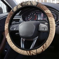 Samoa Mamanu Siapo Mocha Steering Wheel Cover Tatau Malie