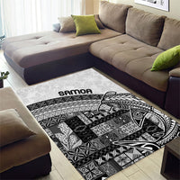 Samoa Mamanu Siapo Classic Black Area Rug Tatau Malie