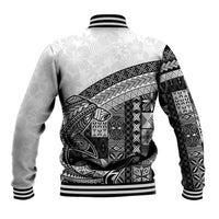 Samoa Mamanu Siapo Classic Black Baseball Jacket Tatau Malie