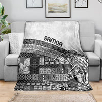 Samoa Mamanu Siapo Classic Black Blanket Tatau Malie