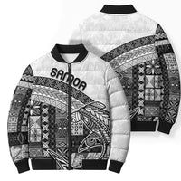 Samoa Mamanu Siapo Classic Black Bomber Puffer Jacket Tatau Malie