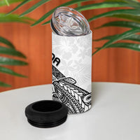 Samoa Mamanu Siapo Classic Black 4 in 1 Can Cooler Tumbler Tatau Malie