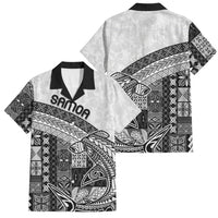 Samoa Mamanu Siapo Classic Black Family Matching Mermaid Dress and Hawaiian Shirt Tatau Malie