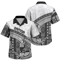 Samoa Mamanu Siapo Classic Black Family Matching Puletasi and Hawaiian Shirt Tatau Malie