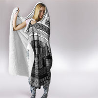 Samoa Mamanu Siapo Classic Black Hooded Blanket Tatau Malie