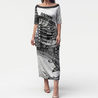 Samoa Mamanu Siapo Classic Black Puletasi Tatau Malie
