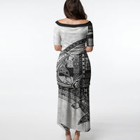 Samoa Mamanu Siapo Classic Black Puletasi Tatau Malie