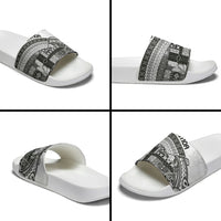 Samoa Mamanu Siapo Classic Black Slide Sandals Tatau Malie