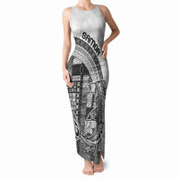 Samoa Mamanu Siapo Classic Black Tank Maxi Dress Tatau Malie