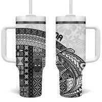 Samoa Mamanu Siapo Classic Black Tumbler With Handle Tatau Malie