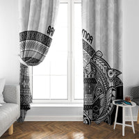 Samoa Mamanu Siapo Classic Black Window Curtain Tatau Malie