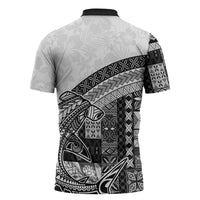Samoa Mamanu Siapo Classic Black Zipper Polo Shirt Tatau Malie