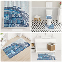 Samoa Mamanu Siapo Royal Blue Bathroom Set Tatau Malie