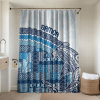 Samoa Mamanu Siapo Royal Blue Bathroom Set Tatau Malie