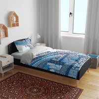 Samoa Mamanu Siapo Royal Blue Bedding Set Tatau Malie