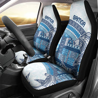 Samoa Mamanu Siapo Royal Blue Car Seat Cover Tatau Malie