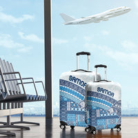 Samoa Mamanu Siapo Royal Blue Luggage Cover Tatau Malie