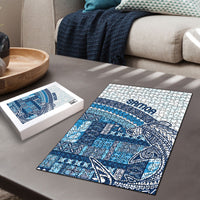 Samoa Mamanu Siapo Royal Blue Puzzle Tatau Malie